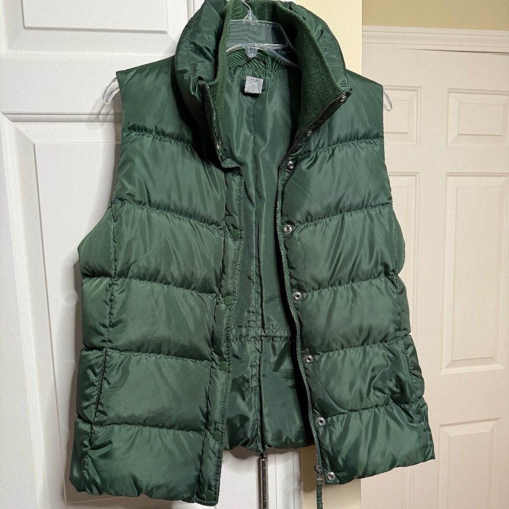 J. Crew, Large, Down, Green, Vest